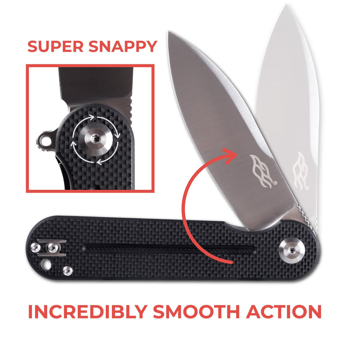 Firebird GANZO FH922-BK Ball Bearing Pocket Folding Knife D2