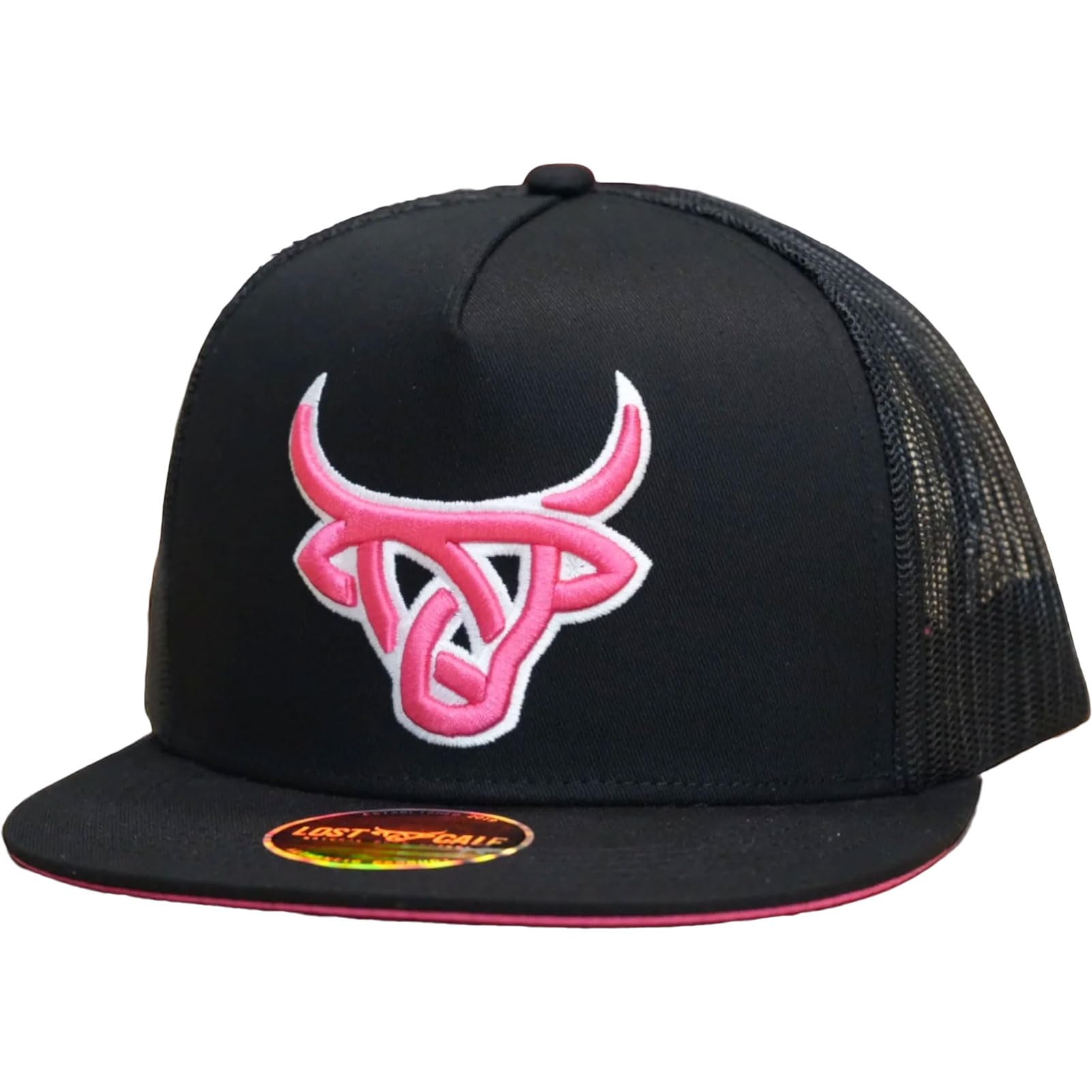 Lost Calf 3D Logo Pink with Black - Hats Cap, One Size-X-Large