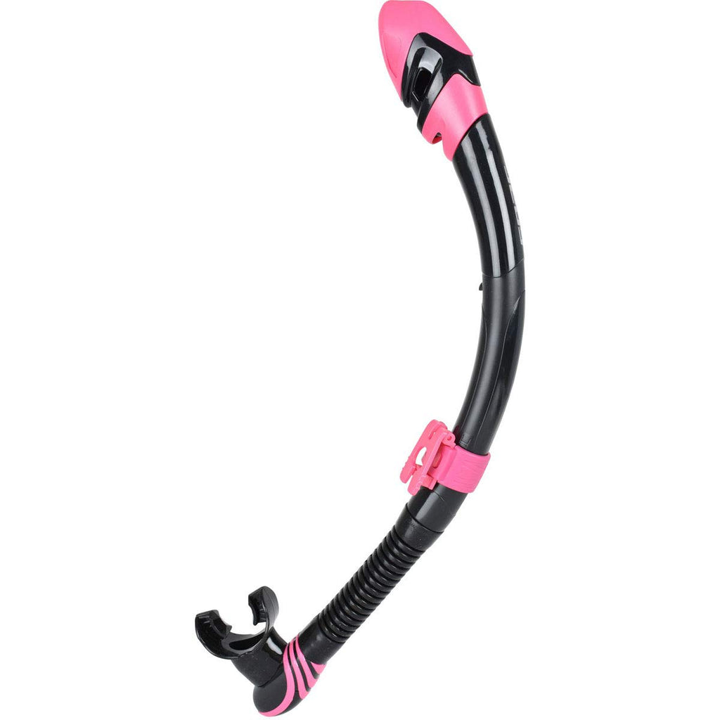 SEAC Vortex Dry Adult Scuba Diving and Snorkeling Dry Snorkel, Black/Black, One, view 3