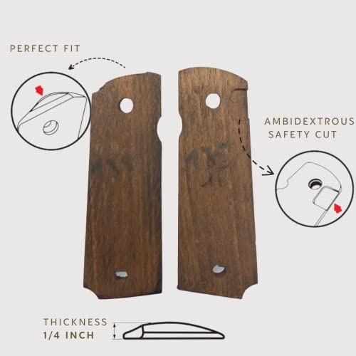 Zib Grips 1911 Original Series US Logo Wooden 1911 Grips, view 5