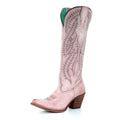 CORRAL Women's Embroidery Tall Top Snip Toe Western Cowgirl Style Leather Knee-H