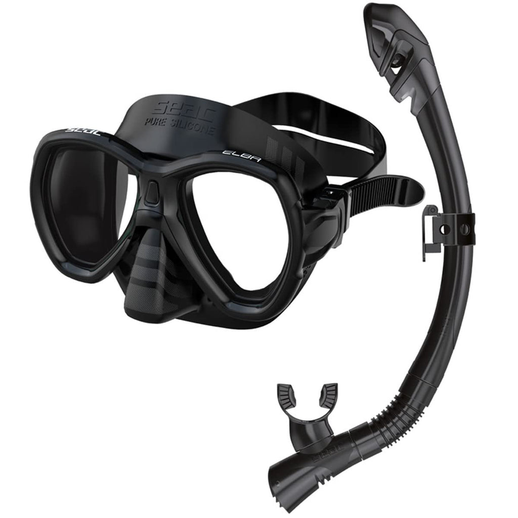SEAC Set Bis Elba Dry, Snorkeling Set with 100% Pure Silicone Mask and Snorkel w, view 5