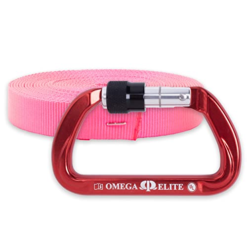 Rock-N-Rescue Heavyweight Nylon Tubular Webbing Hot Pink 100 ft Bundle w/Elite S