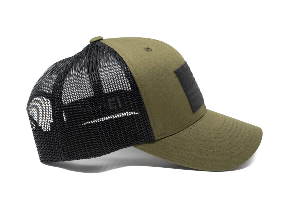 13 STRIPES American Flag Hat – Leather Patch Mesh Back Snapback Hat for Men & Wo