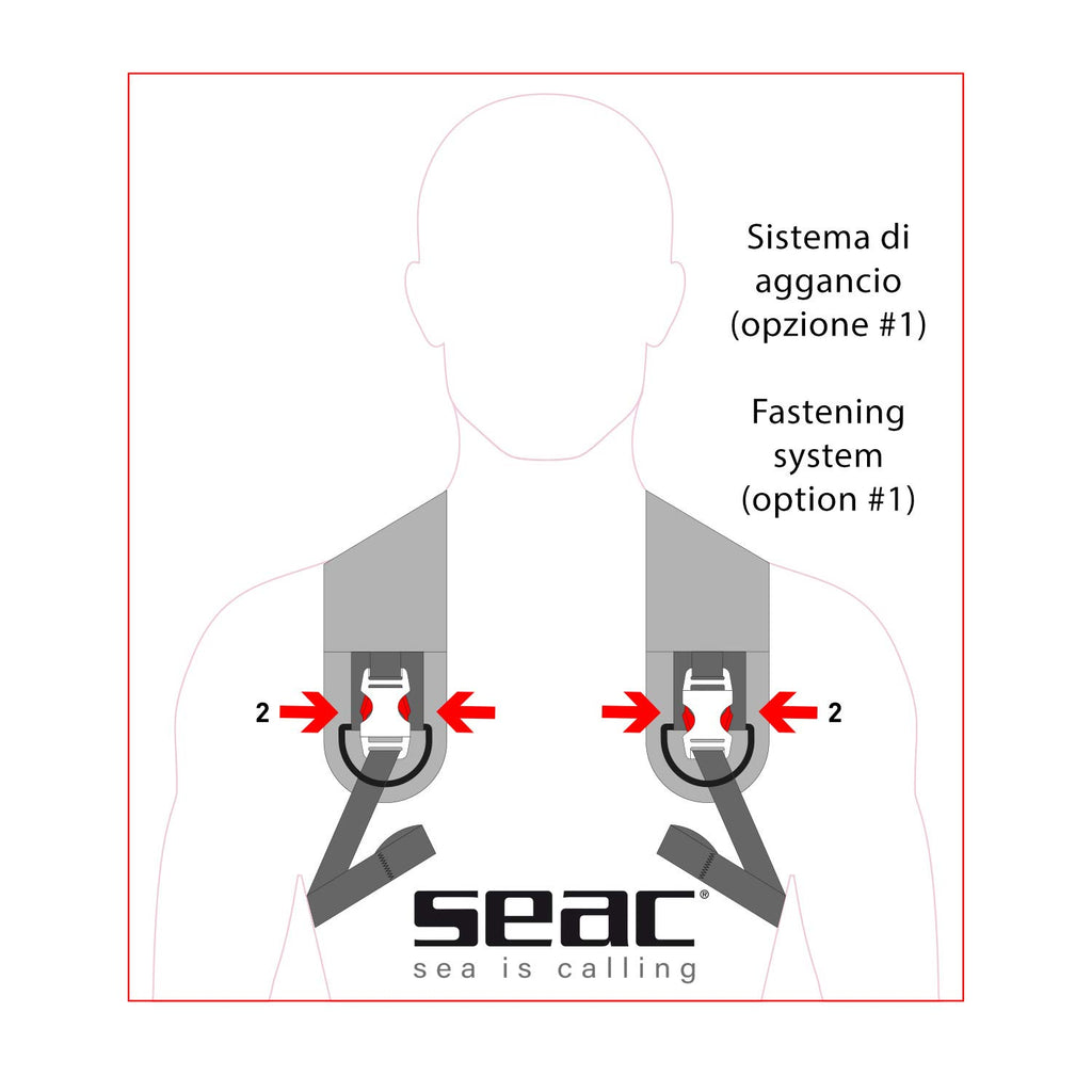 SEAC Unisex's Weight, Lead Holding Vest or Backpack for Underwater Fishing, Free, view 5