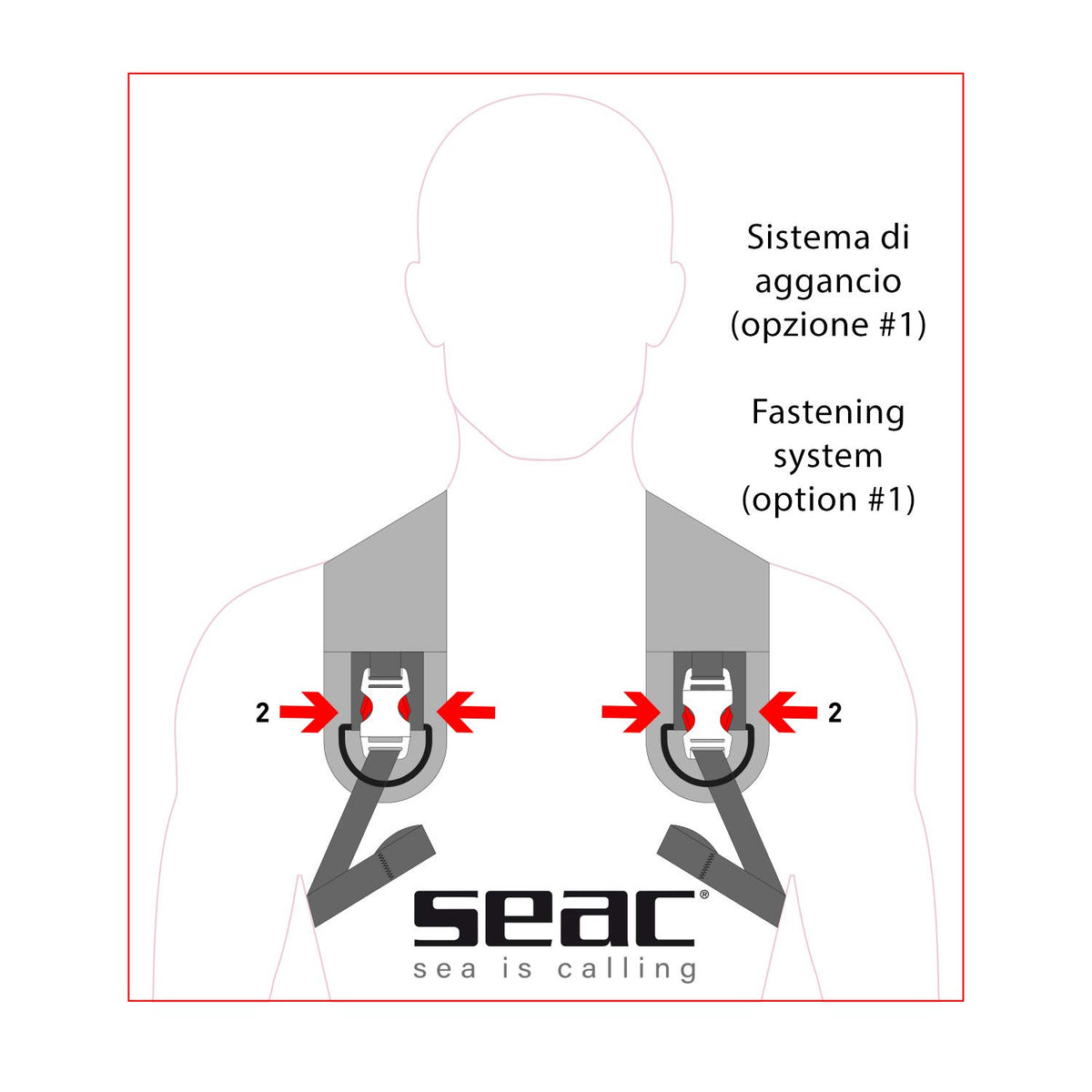SEAC Unisex's Weight, Lead Holding Vest or Backpack for Underwater Fishing, Free