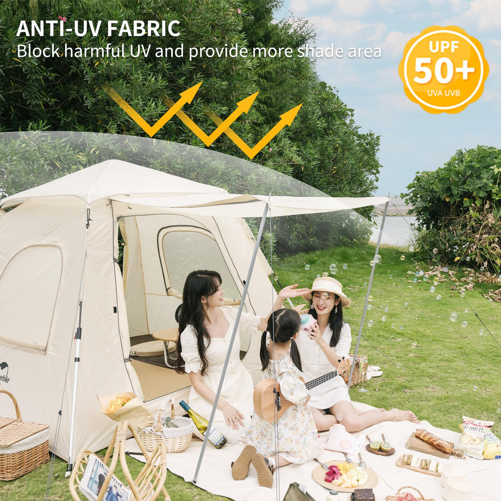 Naturehike Ango Pop Up Tent Automatic Tent Outdoor Portable Folding 3 Person Fam, view 5
