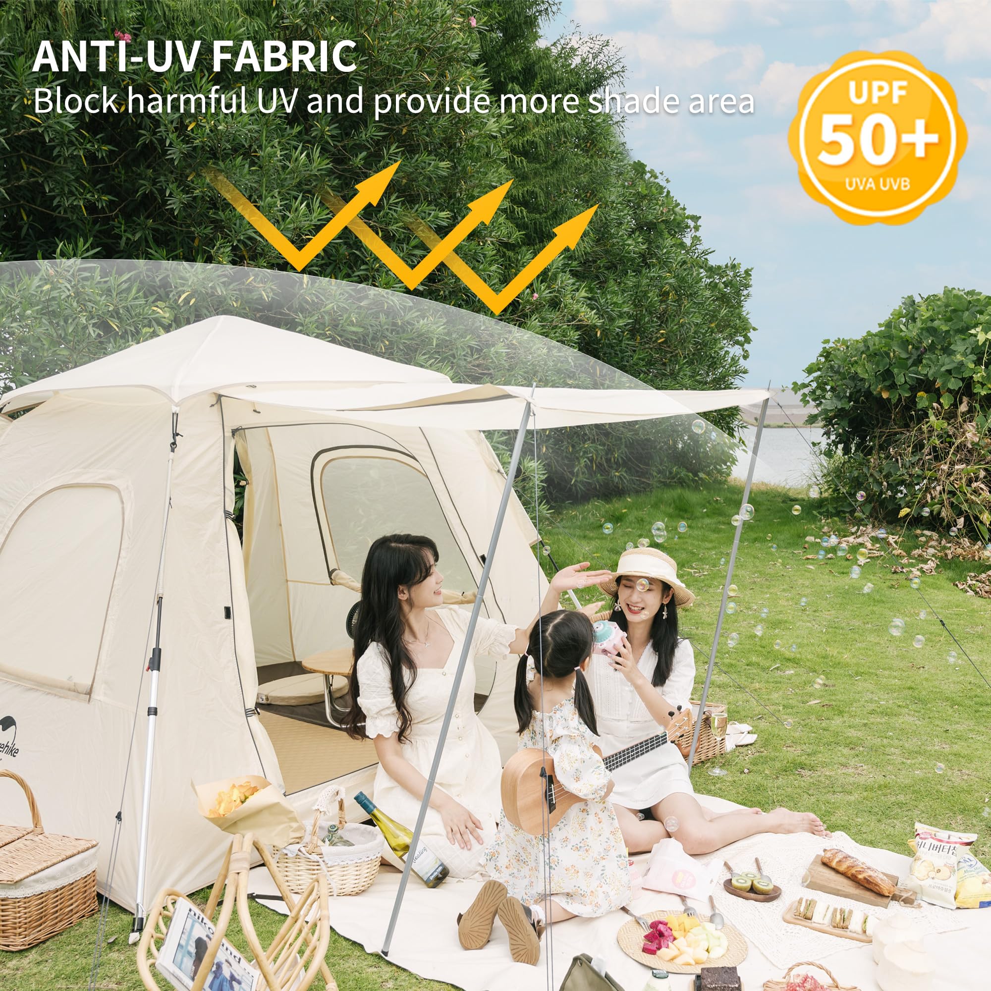Naturehike Ango Pop Up Tent Automatic Tent Outdoor Portable Folding 3 Person Fam