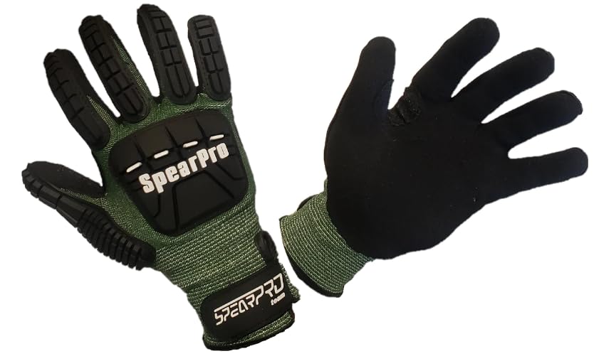 SpearPro Dyneema Lobster Gloves (Green, XX-Large)