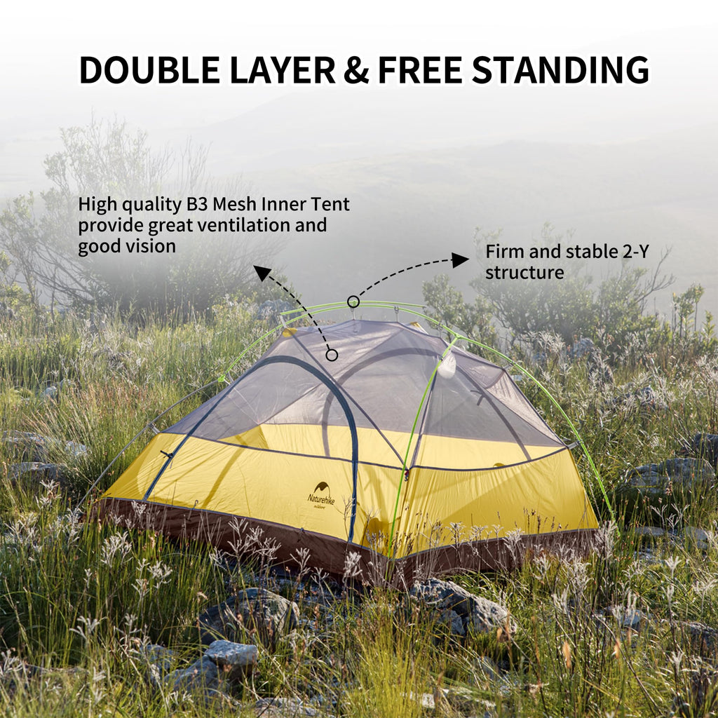Naturehike Star River 2 Person Backpacking Tent, Waterproof Lightweight 2 Person, view 3