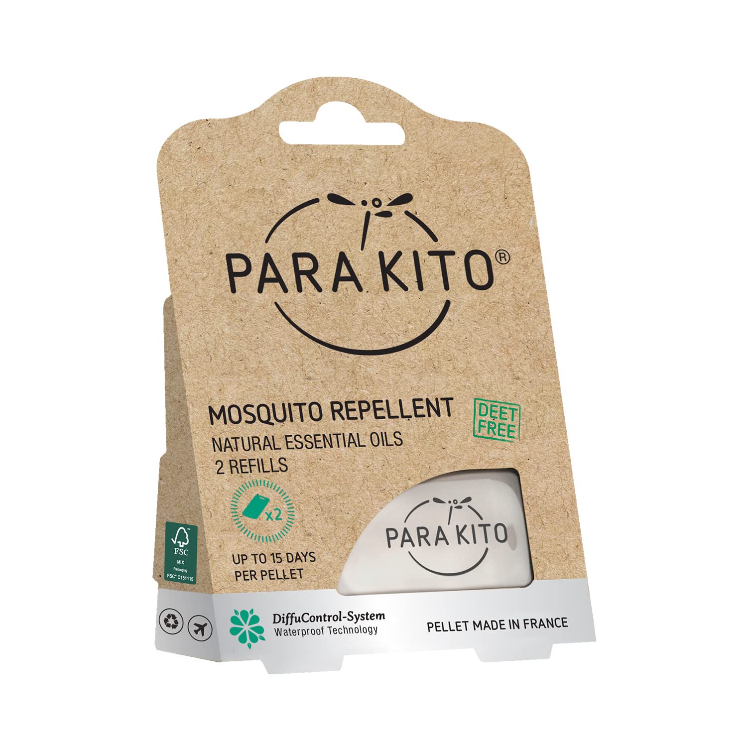 PARA'KITO Refill Pellets for Mosquito Repellent Bracelets, Mosquito Pellets
