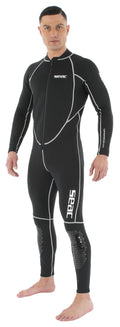 Seac Carezza Man, 2 mm one-Piece Double-Lined Neoprene Suit, Front Zip and PU Kn