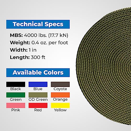 Rock-N-Rescue Professional Grade Nylon Tubular Webbing, view 2