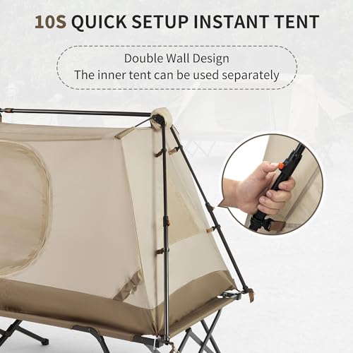Naturehike Cot Tent for Camping,Easy Setup Pop up Tents for Camping, 1 Person 5, view 5
