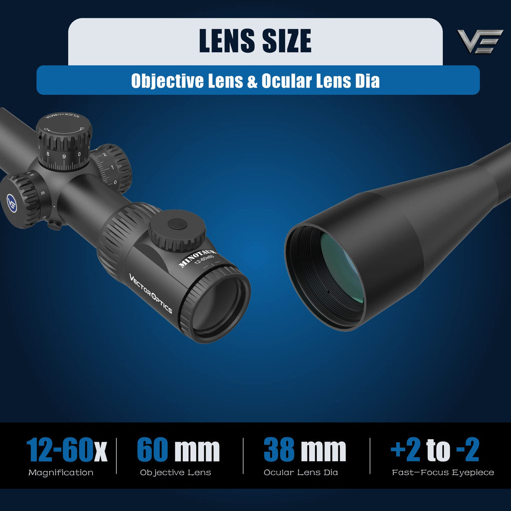 Vector Optics Minotaur 12-60x60 34mm Monotube MFL SFP Riflescope, view 6