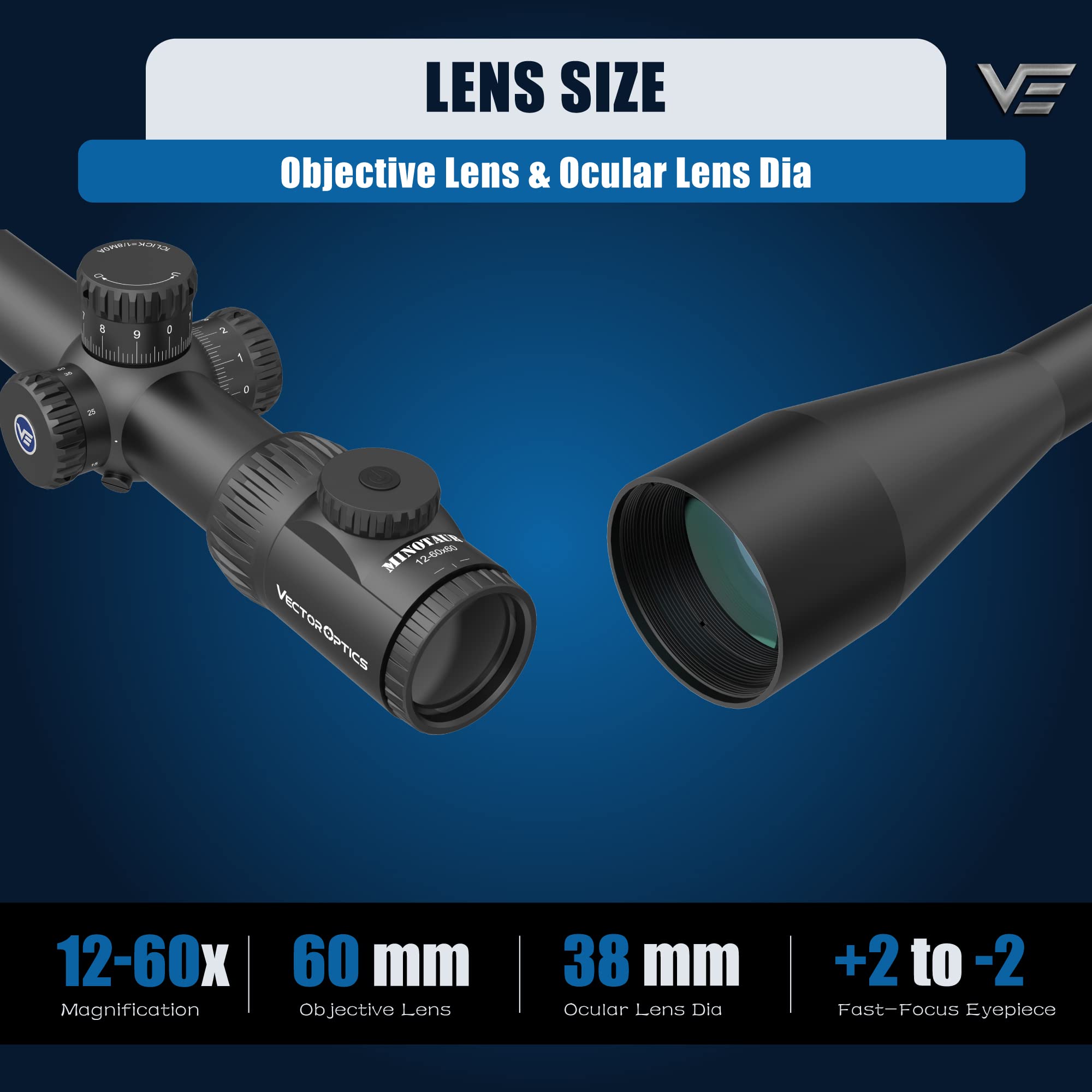Vector Optics Minotaur 12-60x60 34mm Monotube MFL SFP Riflescope