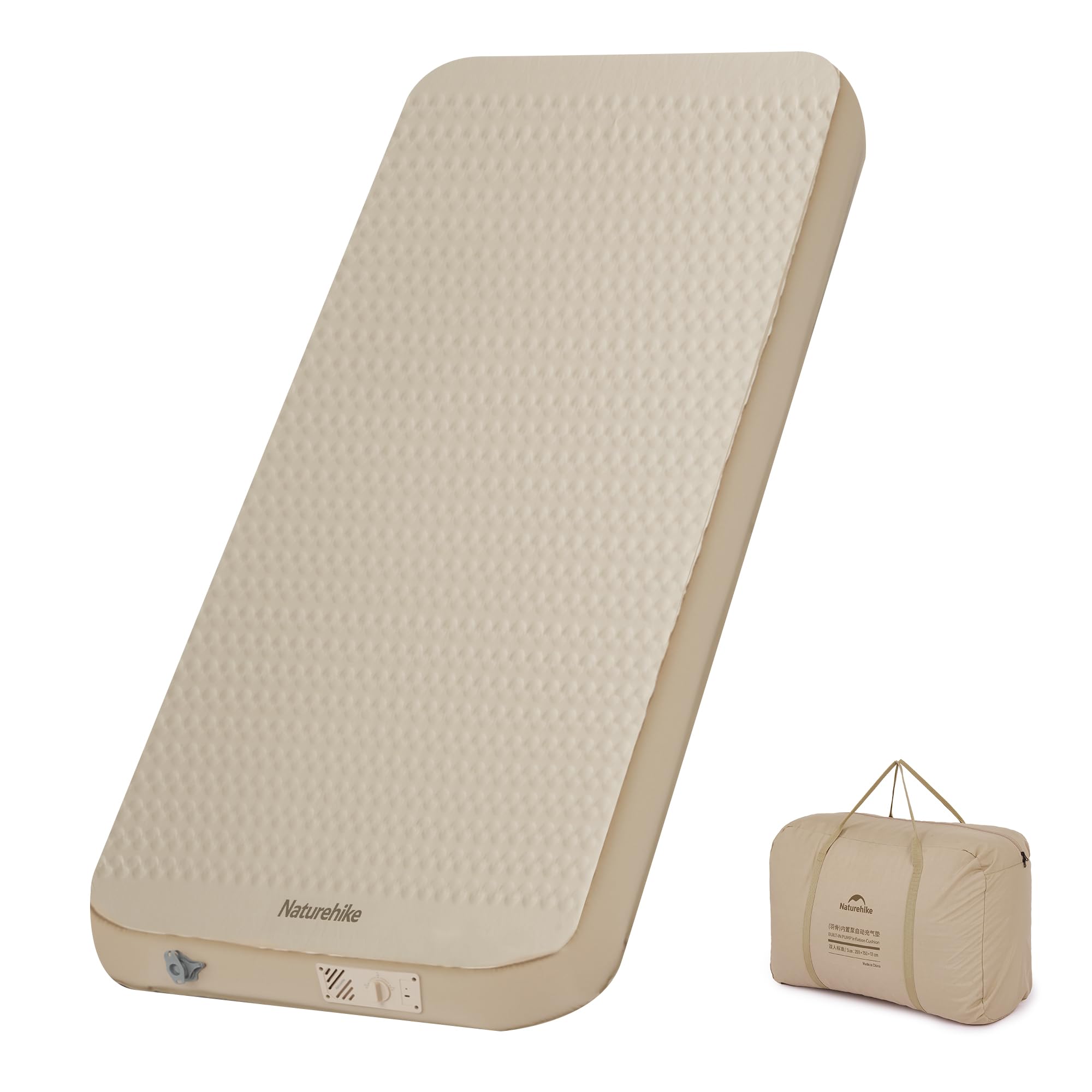 Naturehike 4.72’’ Thick Self-Inflating Sleeping Pad with Lighter Foam and Electr