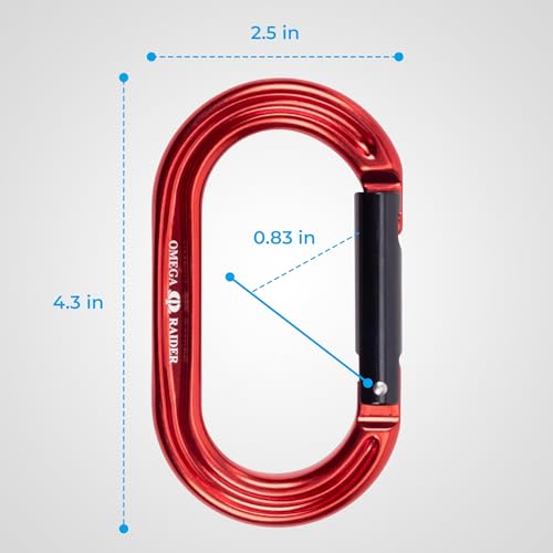 Omega Pacific Raider Aluminum Keylock Straight Gate Carabiner, view 2