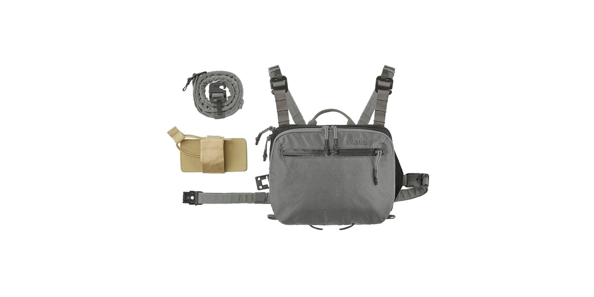 VIKTOS Tactical Pocketed Low Key Chest Rig, One Size, Greyman