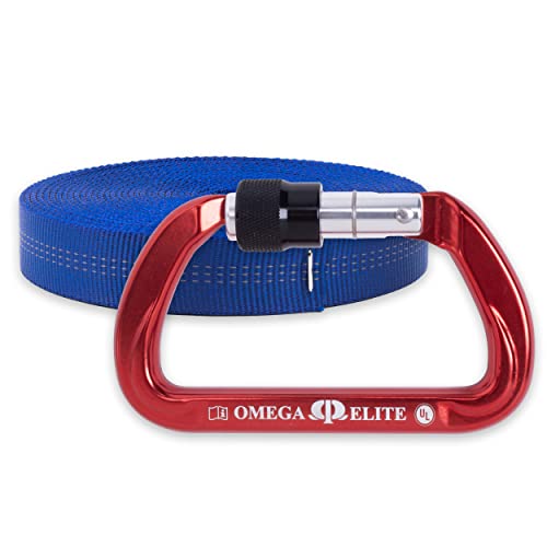 Rock-N-Rescue Heavyweight Nylon Tubular Webbing Blue 25 ft Bundle w/Elite Screw