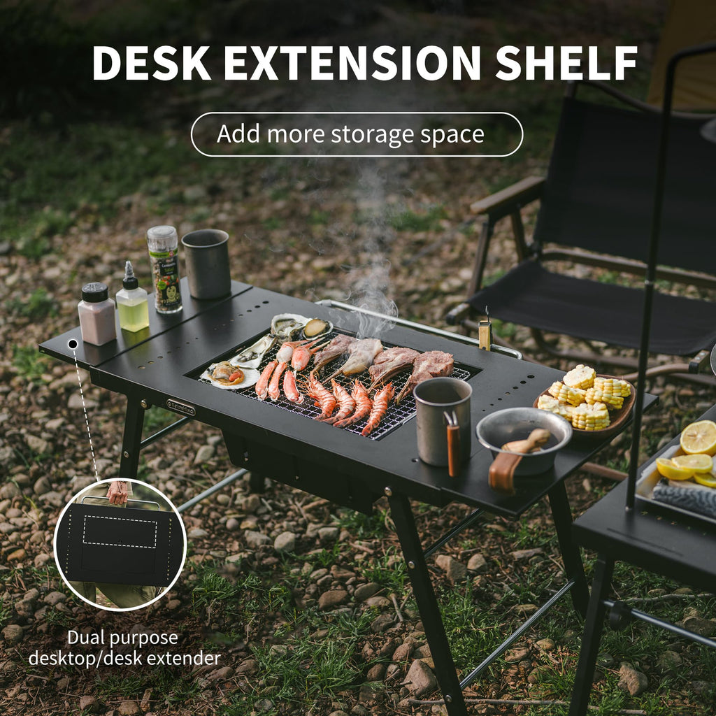 Naturehike Portable IGT Table with Charcoal Grill, Folding Camping Table and BBQ, view 3