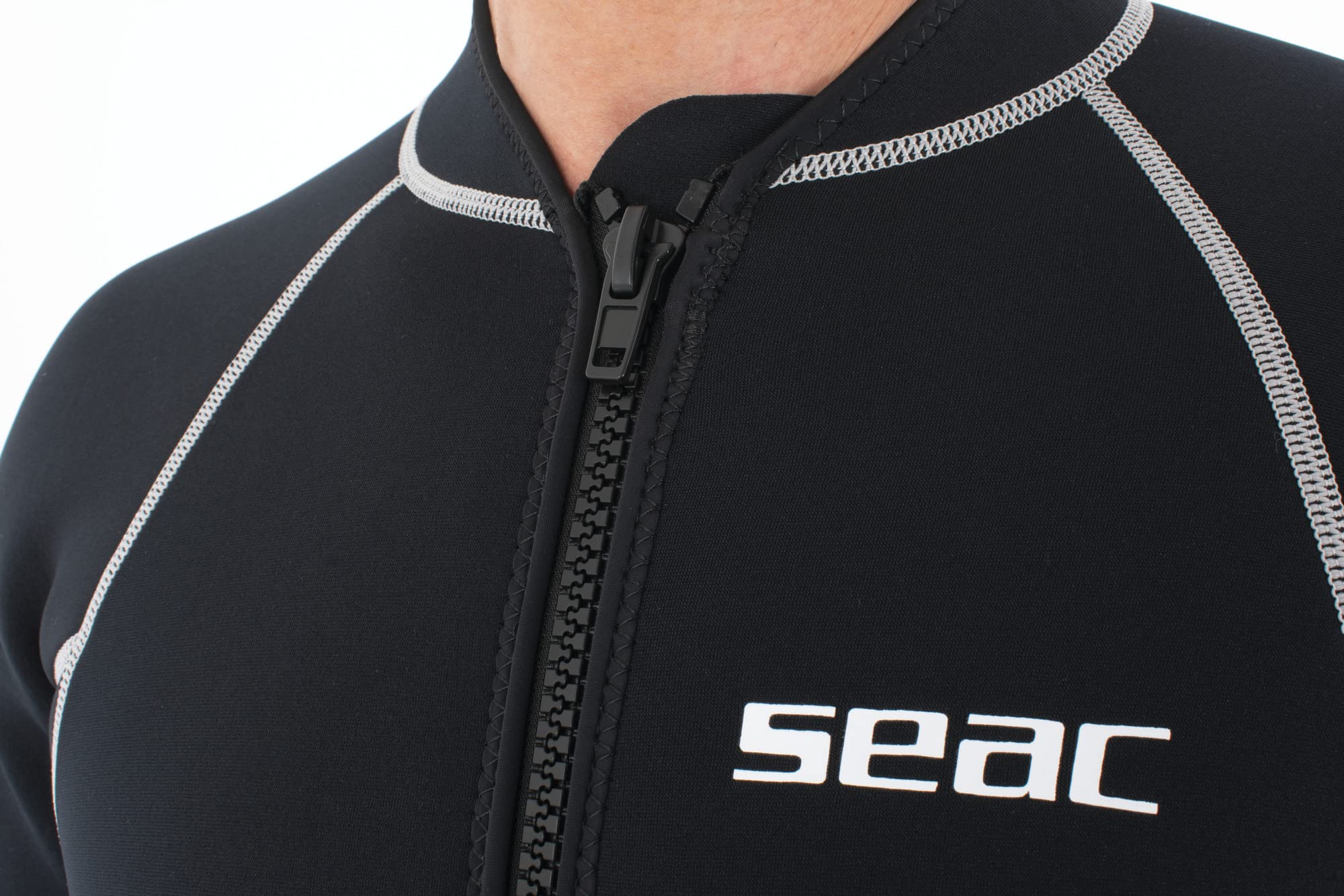 Seac Carezza Man, 2 mm one-Piece Double-Lined Neoprene Suit, Front Zip and PU Kn