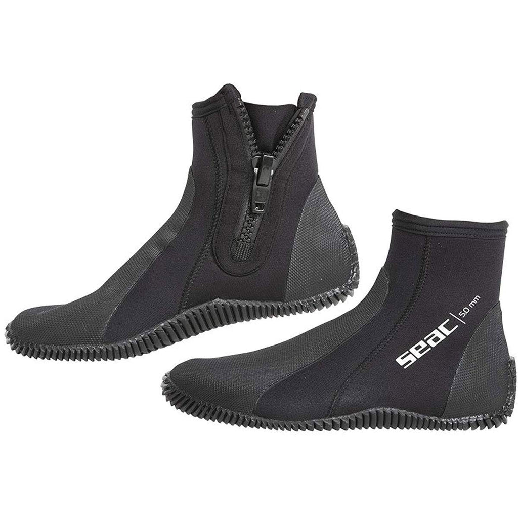 SEAC Standard Neoprene Boot, Black, Medium (8.½/9.½)