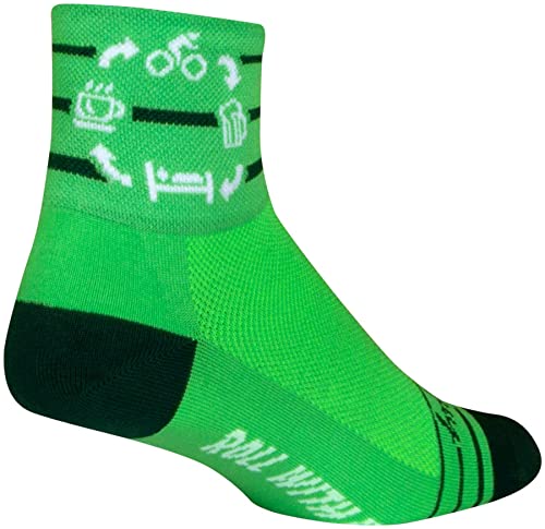 SockGuy Classic 3in The Cycle Cycling/Running Socks (The Cycle - L/XL)