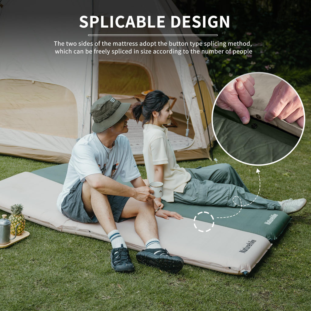 Naturehike 4"/10cm Ultra Thick Foam Self Inflating Sleeping Pad, R9.5 Patchwork, view 6