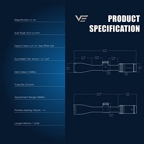 Vector Optics Matiz 3-9x40 SFP 1 Inch Monotube Riflescope Fully Multi-Coated, view 3