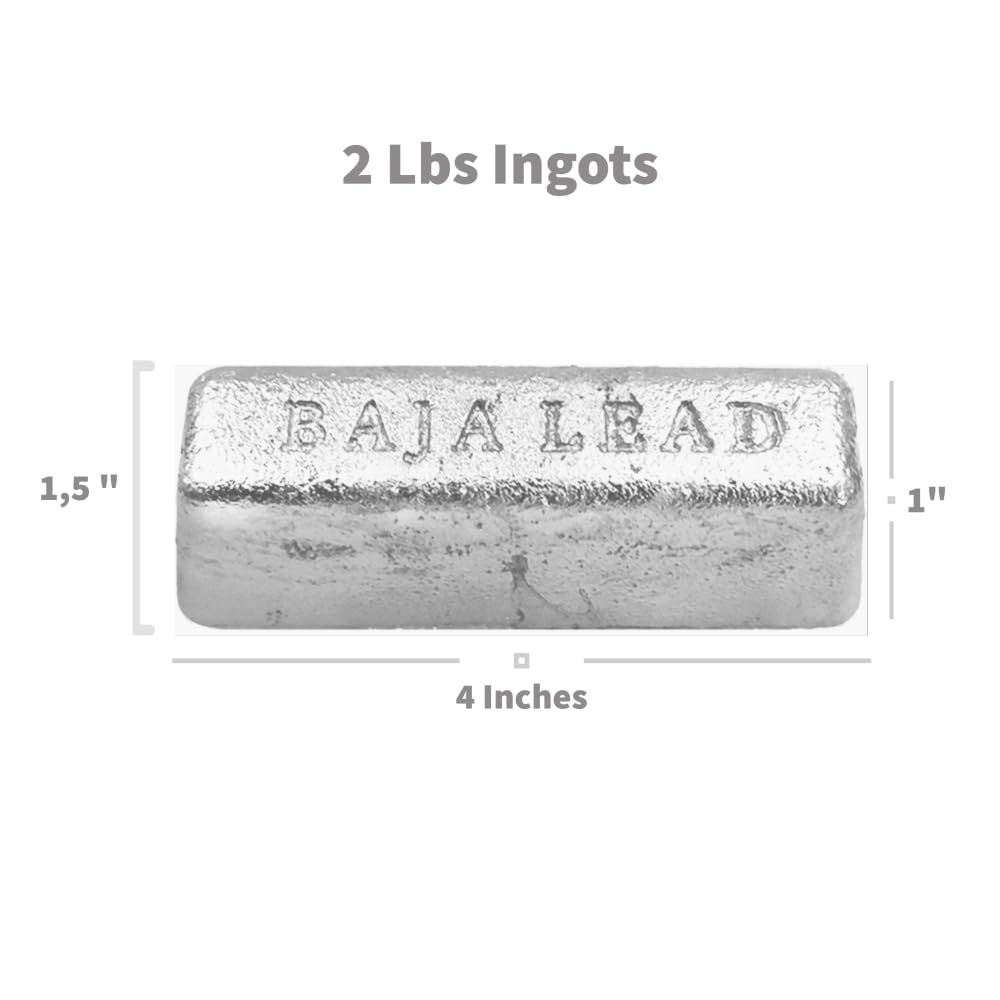 Lead Ingots | Ideal Size 2 Lbs Each Ingot 99.9% Pure, view 2