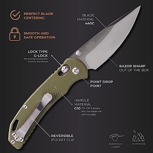 Firebird GANZO F753M1 Pocket Folding Knife Anti-Slip G-10, view 3