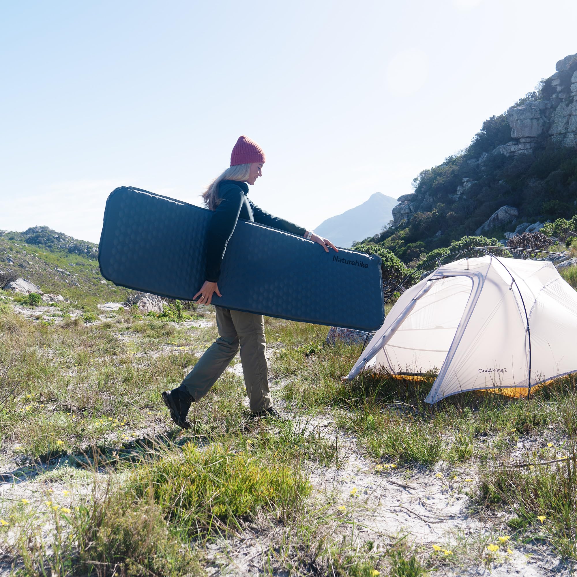 Naturehike Ultralight Self Inflating Insulated Sleeping Pad, 1.4in Lightweight R