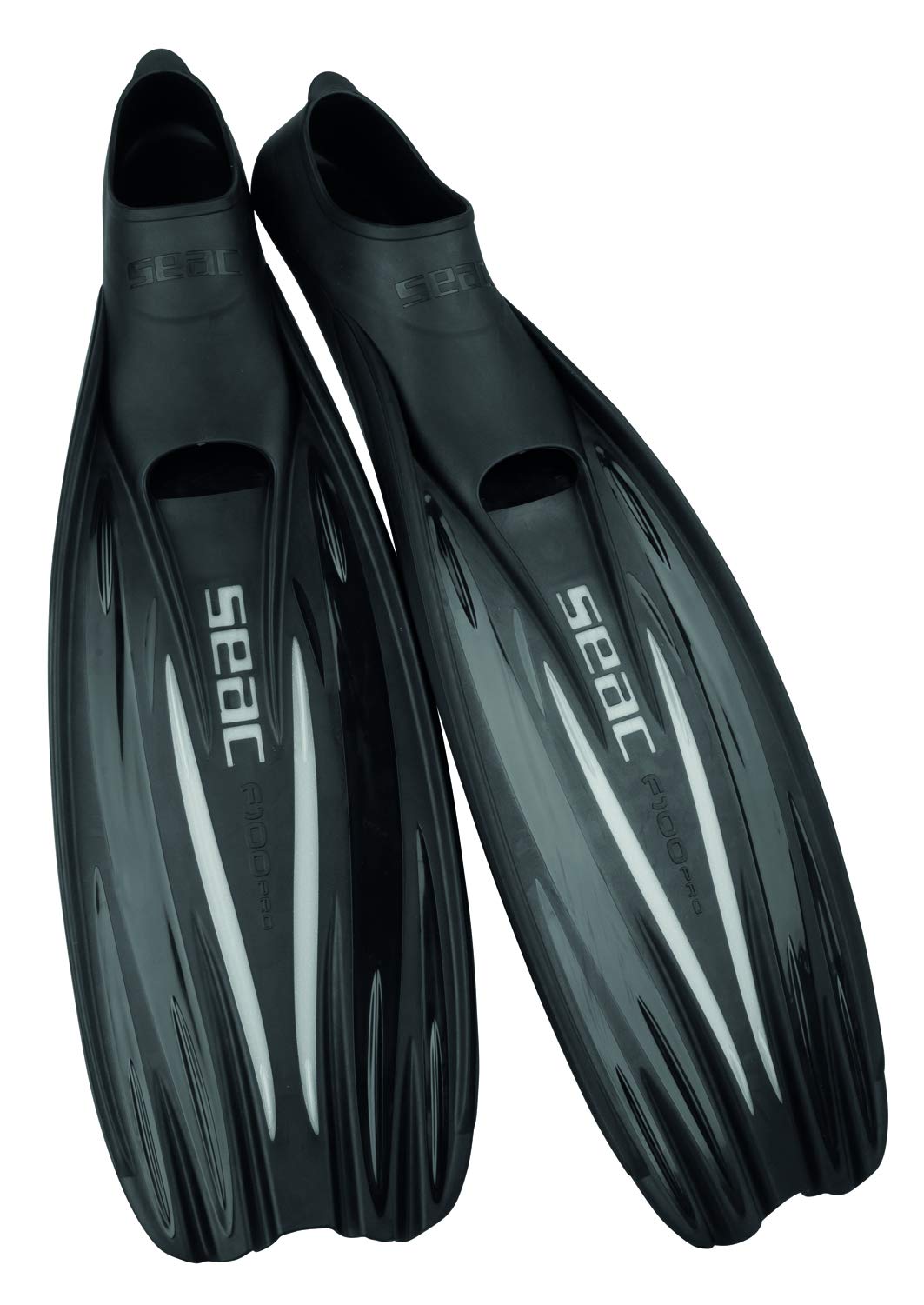 SEAC F100 Pro Diving Fins (Black, 38/39) (9291N)