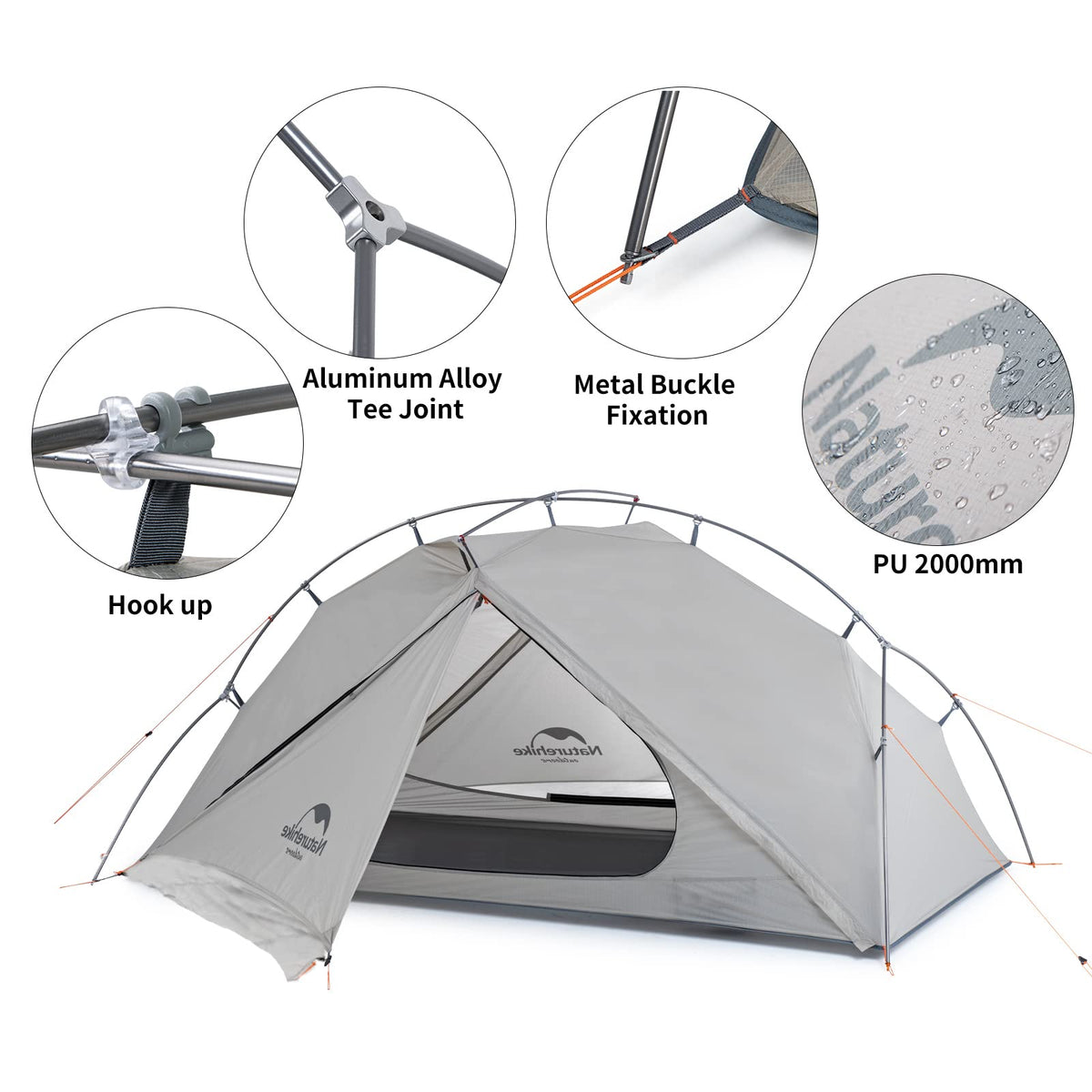 Naturehike VIK 2 Person Ultralight Backpacking Tent, Ultralight Tent for 2 Perso