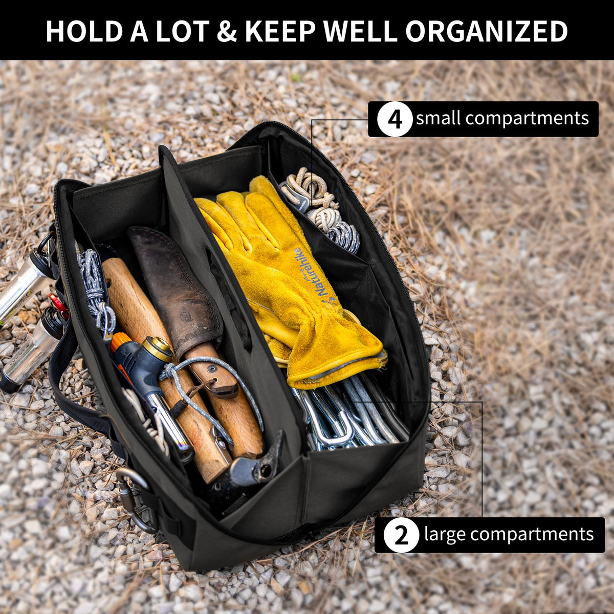 Naturehike Folding Tool Bag, Multifunctional Tool Storage Bag, Zippered Duffel B