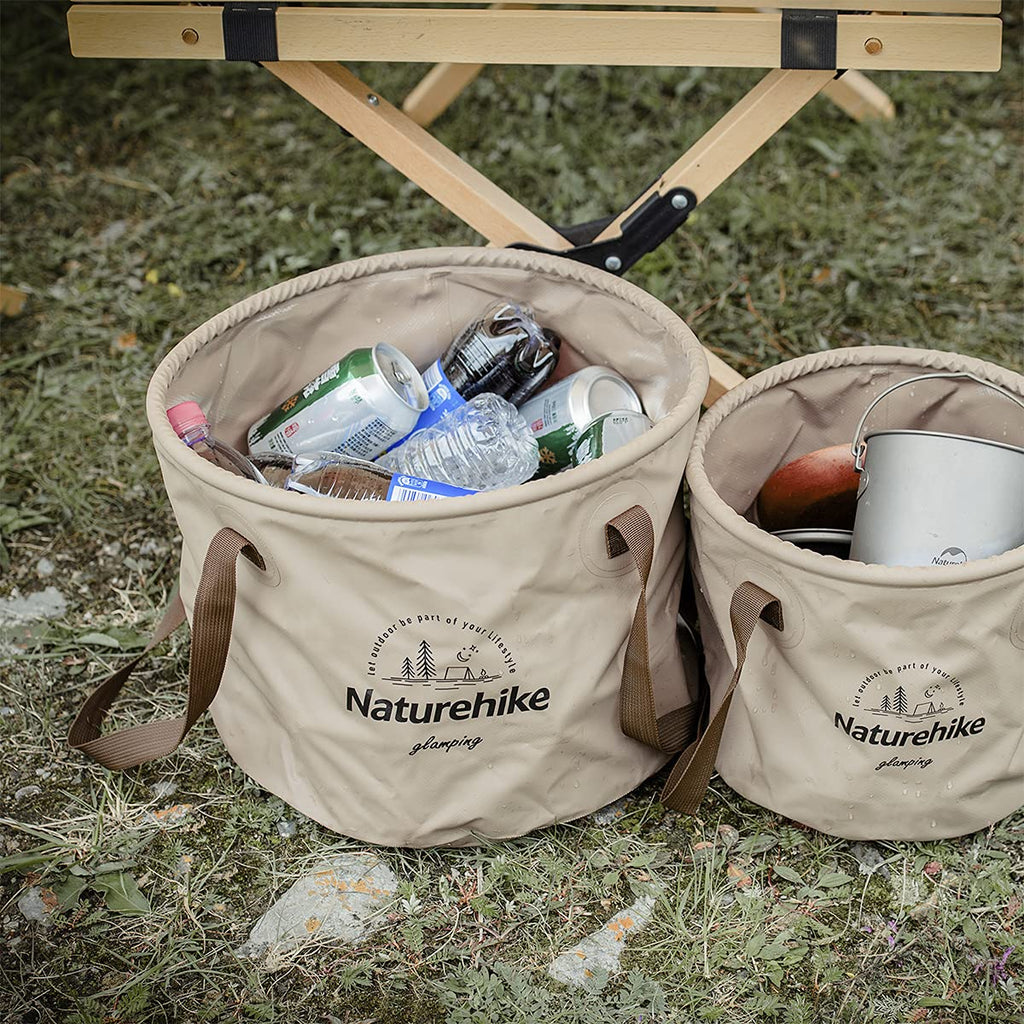 Naturehike Collapsible Bucket, Folding Bucket Wash Basin with Handle, Portable W, view 5