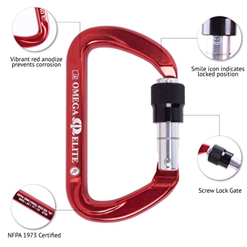 Omega Pacific Elite Keylock Screw-Lok Carabiner