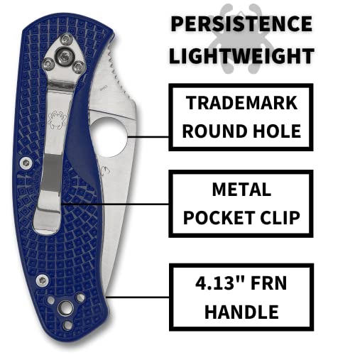 Spyderco Persistence Lightweight Knife (PlainEdge, Blue), view 4