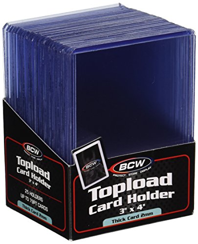 Thick 79PT Card Top Load Holder (Pack of 25), 3 x 4