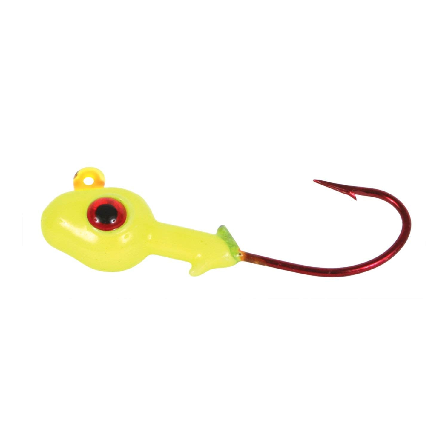 Calcutta Outdoors Grub Head 3-D Eye Jigs – 10 Pack, Fishing Bait Hook Lure Equip