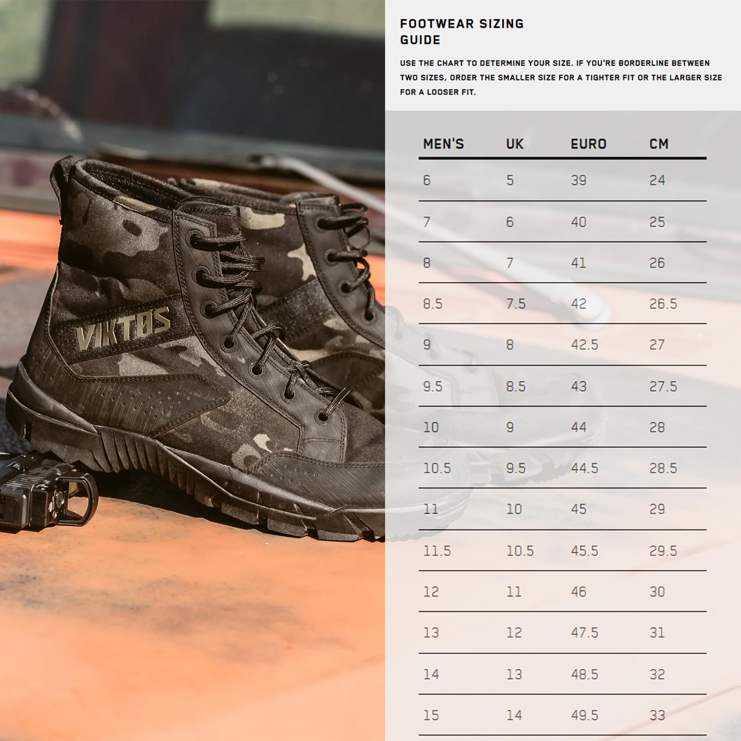 VIKTOS Men's Johnny Combat MC Tactical Boots with Rubber Heel & Toe | Durable N