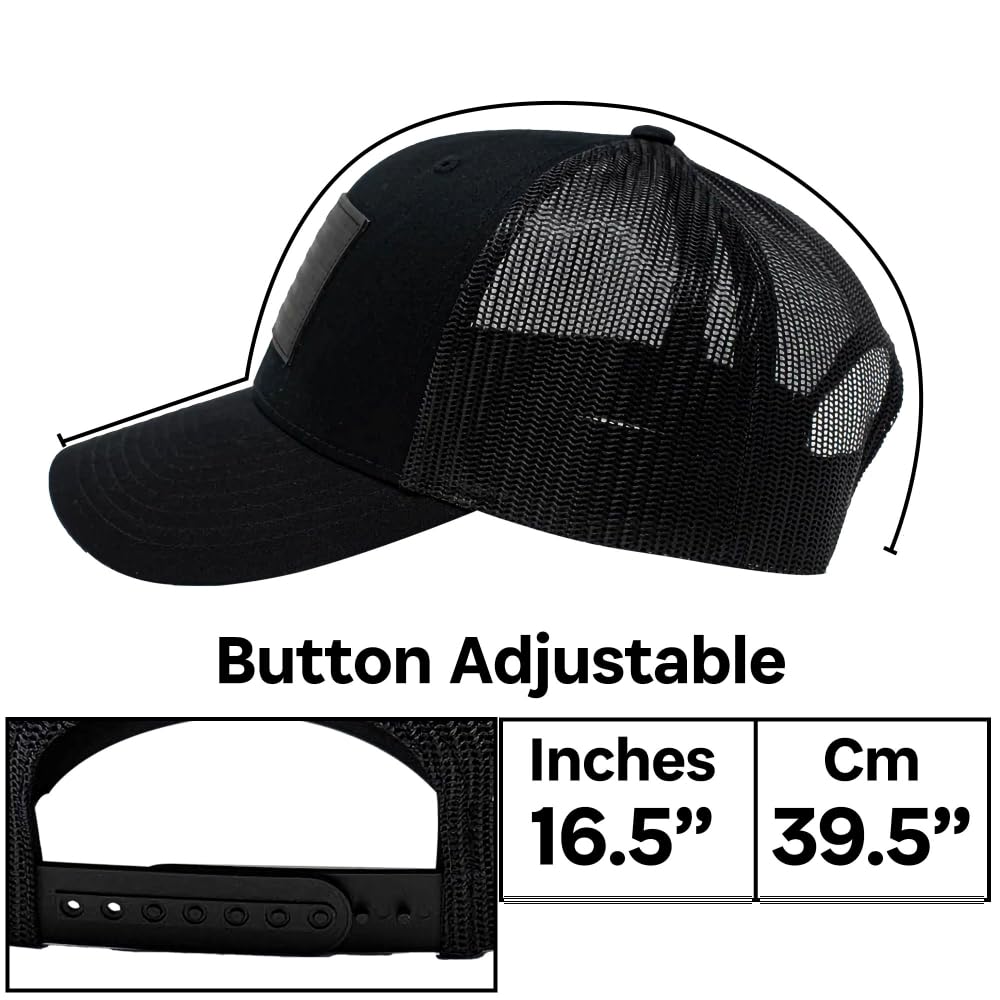 13 STRIPES American Flag Hat – Leather Patch Mesh Back Snapback Hat for Men & Wo