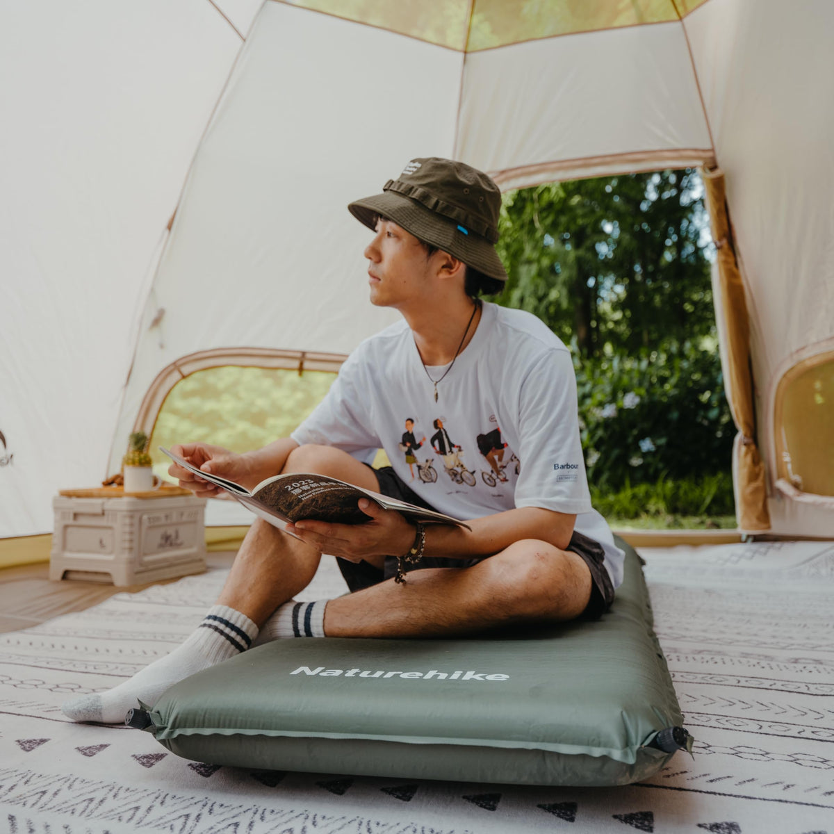 Naturehike 4"/10cm Ultra Thick Foam Self Inflating Sleeping Pad with Pillow, R9.