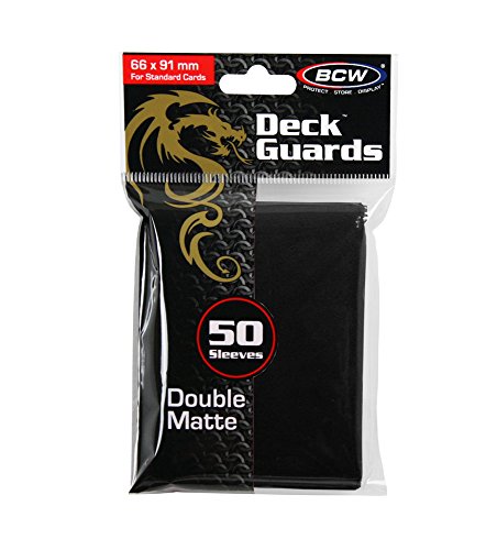 300 Premium Black Double Matte Deck Guard Sleeve Protectors for Gaming Cards