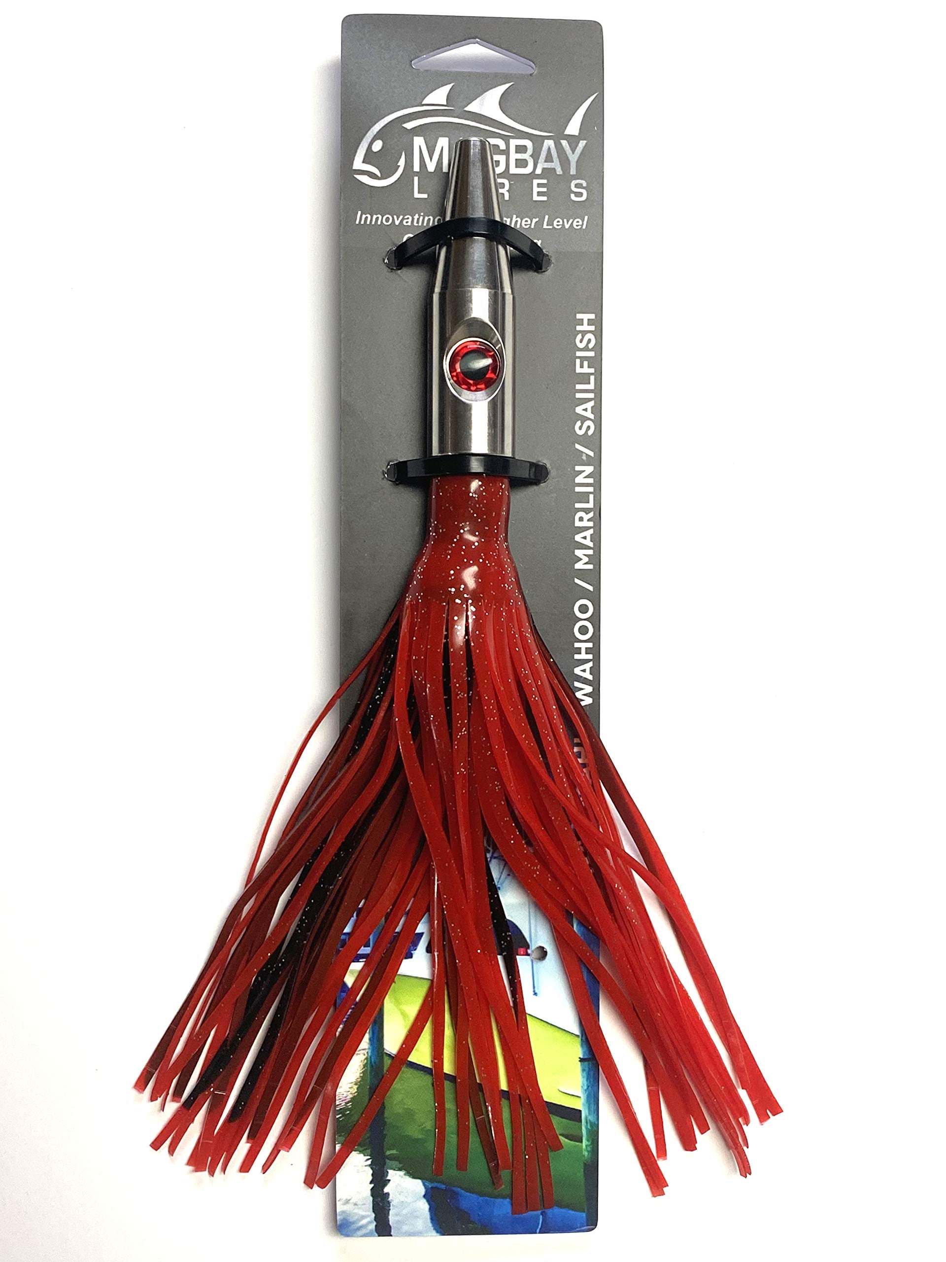 MagBay Lures Plomerito 8oz Skirted Wahoo Lure - Chrome (Red)