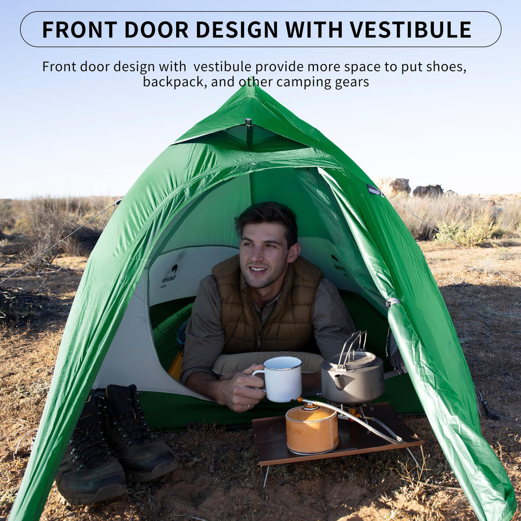 Naturehike Cloud-Up 1 Person Tent Lightweight Backpacking Tent for One Man, Wate, view 4