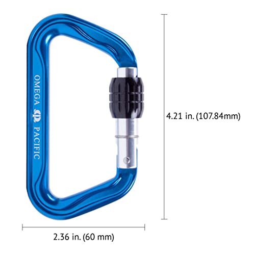 Omega Pacific Standard D Carabiner - Aluminum NFPA 2500 Technical Use, 33kN
